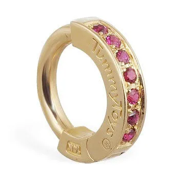 TummyToys® Classic Yellow Gold Ruby Pave Sleeper