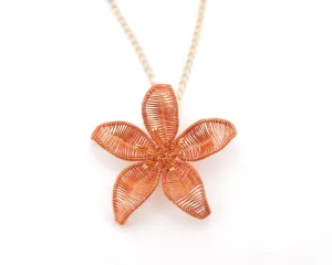 Wireart Lily Pendant, Bronze