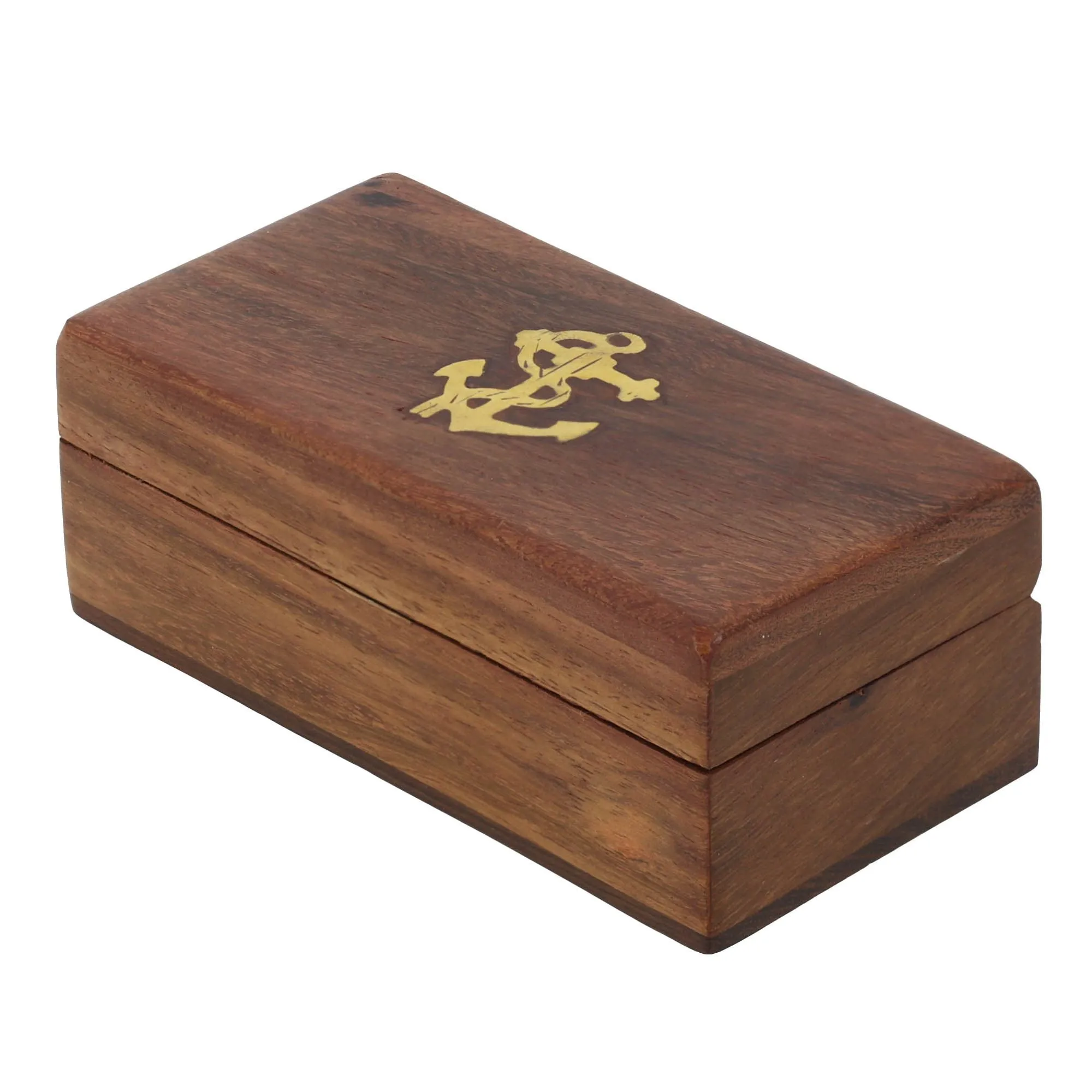 Wooden Trinket Jewelry Box, Sleek and Simple Gift for Sister, 4 X 2 X 1.5 Inches